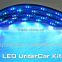 4PCS 7 Color LED Underbody Under Car Flash Lights Kit car decorative light (2*36"+2*48") RGB+ Remote Control Voice activate