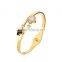 Fashion Trend Stainless Steel Enamel Flower Bracelet Bangles Jewelry for Women