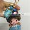 Mini MONCHHICHI with rabbit fur keychain charge for smartphone/hand bag/car
