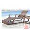 Luxury synthetic rattan outdoor lounge plastic beach sunbeds