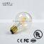 high efficiency 360 degree dimmable g95 6w sapphire led filament bulb E27 E26 B22