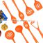 2016 New Desig Orange Nylon Kitchen Utensil Set with Rotating Holder Of Nylon Cooking Tools