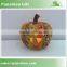 Cutout cearmic pumpkin decoration with LED candle light