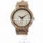 2016 natural bamboo watch with leather strap wrist watch for business men