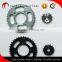 direct price ZHEJIANG CHINA high quality hero puch 428/128L-46T/14T motor chain and sprocket set