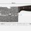 king kitchen stainless steel knife with color blade, kitchen knife set
