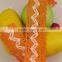 5cm Orange-white Lastest Wonderful Design of Guipure Lace Trim C500401