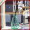 Wholesale Home Decoration Green Clear Tall Glass Vase Handmade Bubble Process Glass Flower Bottle