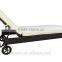 Outsunny Adjustable Outdoor Rattan Lounge Chair / Chaise Lounger w/ Cushion
