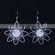 Flower Charm Earrings Made of 316L Stainless Steel