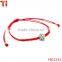 Adjustable handmade red rope friendship macrame bracelets with lion head