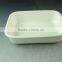 Hot Wholesale rectangle shape glazed ceramic bake plate for daily use stock