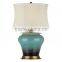 BISINI Luxury Decorative Deep Blue Ceramic Table Lamp
