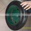 Solid rubber wheel with metal rim 13x3 size