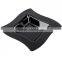 Plastic Bowl 5 oz Wavy shape black soups salads desserts bowl,OEM plastic square wavy black bowl wholesale