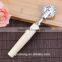 Factory price top quality hot sale wood handle stainless steel material pizza cutter