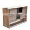 Buffet Console Minimalist Sliding Door Teak Wood Furniture for Hotel