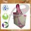 2016 Customize Canvas tote bag with PU handle