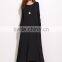 Hot Selling Custom Long Sleeve Shift Maxi Dress Black 95% Polyester 5% Spandex Round Neck Tee Dress