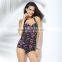 Wholesale ladies printing body suit swim wear A002