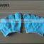 Light green women half feet anti-slip flower pattern grip yaga socks for lady pilates