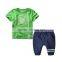 Wholesale summer cotton printing boys kids clothes clothing set