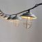 Garden Decor Light-Decorative Galvanized hood & wire cage string light 10ct