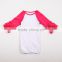 Girls Monogram Ruffle Reglan Shirts tops for Baby Clothes Toddler Reglan