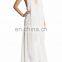 Latest gown designs silk beaded white maxi evening gown dresses