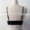 Embroidered PU Leather Harness Sling Shirt Underwear Bra Crop Tops
