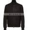 Turtleneck Windbreaker Black two-side Leather Jacket with Perforation and bags