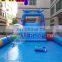 Popular Outdoor Inflatable Water Park Equipment With Double Slides And Kids Play Giant Pool