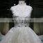 1A929 Brilliant 3d Little Flowers See Through Sleeveless Pretty Lace-up Ball Gown Wedding Dress