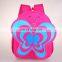 Cartoon kindergarten school kids lovely butterfly shape backpack