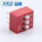 Environmentally DS-03 red and blue 2.54 pitch pin type DIP switch