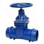 China manufacturer flanged type cast iron soft seated flanged gate valve dn100 pn16