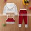 2020 spring children's new suit girls' sportswear summer sets of hollow mesh sweater + suspenders + sports pants