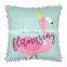 Wholesale Print Flamingo Embroidery Flowers Hat Cushion Pillow for Outdoor
