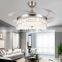 Modern Golden Crystal Ceiling Fan Light Chandelier Fan Lighting