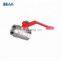 Aluminium level handle brass ball valve