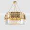 Light luxury post modern minimalist living room dining room lamp creative golden circular ring crystal chandelier