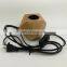 Tonghua Vintage Wood Filament Light with Bulb Holder E26 E27 Retro Bedroom Table Lamp