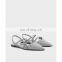 New Arrival Latest Stylish Design Women Front Knot Tie Sling Back Pointed Toe Flat Ladies Sandals Shoes