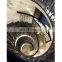 Modern wooden/ glass tread indoor curved staircase arc stairs escaleras