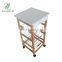 Wood Kitchen Storage Cart Rack with Drawer Shelves Wine rack