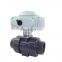 CTB two way motorized pvc ball valve with electric actuator 220V 380V 24V 12V actuator valve pvc electric actuator ball valve