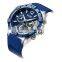 MEGIR 2083G Men's Fashion&Casual Watch Quartz Movement Leather Band Business Watch Auto Date 24-hours Hand Led Silicon Watch