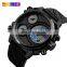 fashion  big dial black fashion silicone sport watch