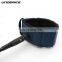 Best quality Navy color isup coild leash 7mm/8mm 9ft/10ft with pvc logo for sup paddle board