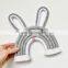 Hot Sale Bunny Rabbit Macrame Wall Hanging Rainbow Wall Decor, Boho Nursery Baby Room Decor Vietnam Supplier